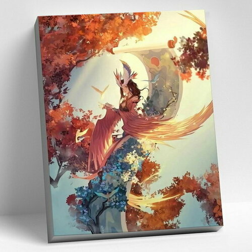 Картина по номерам 40 x 50 см Аниме в осеннем стиле 26 цветов