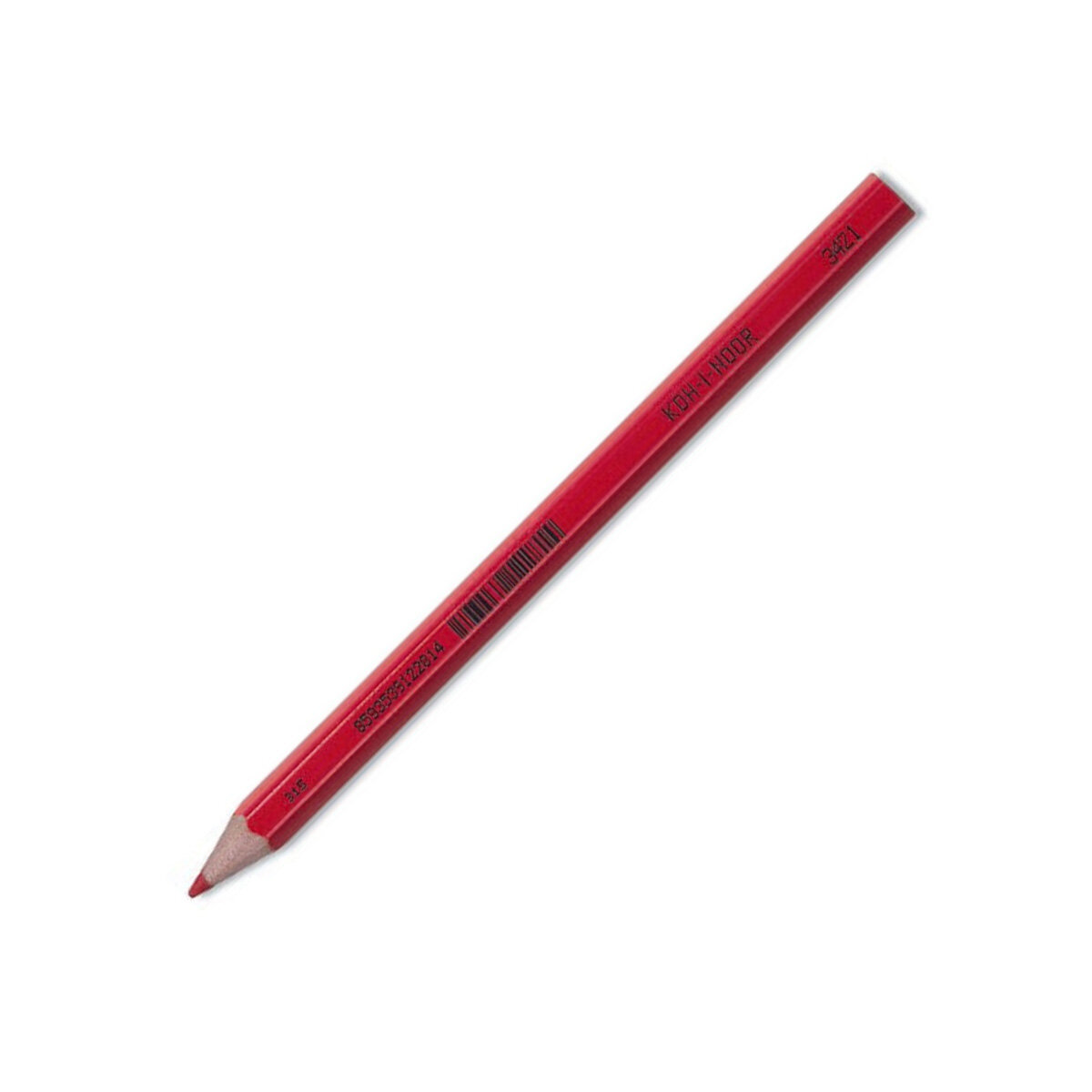 Koh-I-Noor Карандаш цветной, дерево, заточенный, шестигранный, красный, без ластика, KOH-I-NOOR,