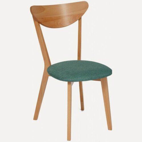 Изображение товара Комплект стульев Tetchair MAXI (Макси) мягкое сиденье/ цвет сиденья - морская волна, натуральный ( бук ) 2шт/уп