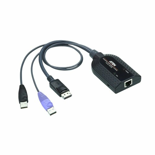 Aten Переключатель KA7189 USB DisplayPort Virtual Media KVM Adapter Cable Support Smart Card Reader and Audio De-Embedder usb extenders usb data over fiber optic media converters 500meters kvm control for industry cameras printer scanner