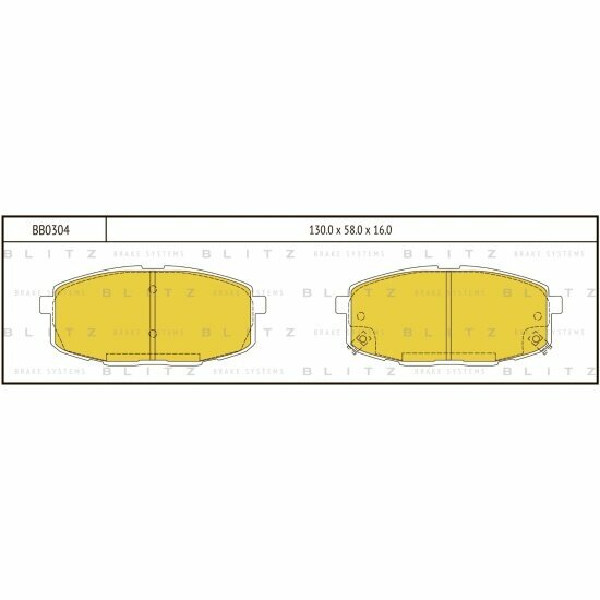 Колодки тормозные передние Blitz для Kia Cee'd 07-> / Hyundai i30 8->, 4 шт