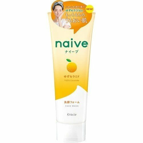 Kracie Пенка для умывания сухой кожи лица с церамидами юдзу 130 мл, интенсивно увлажняющая умывалка для лица , Япония.