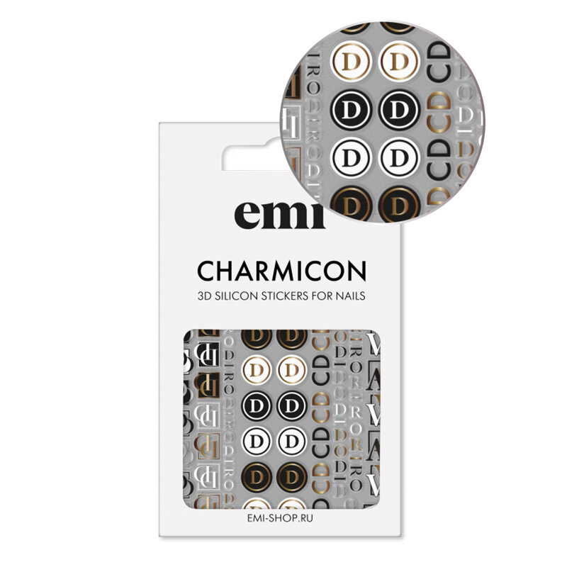 Силиконовые стикеры E.mi Charmicon 3D Silicone Stickers №186 Логомания