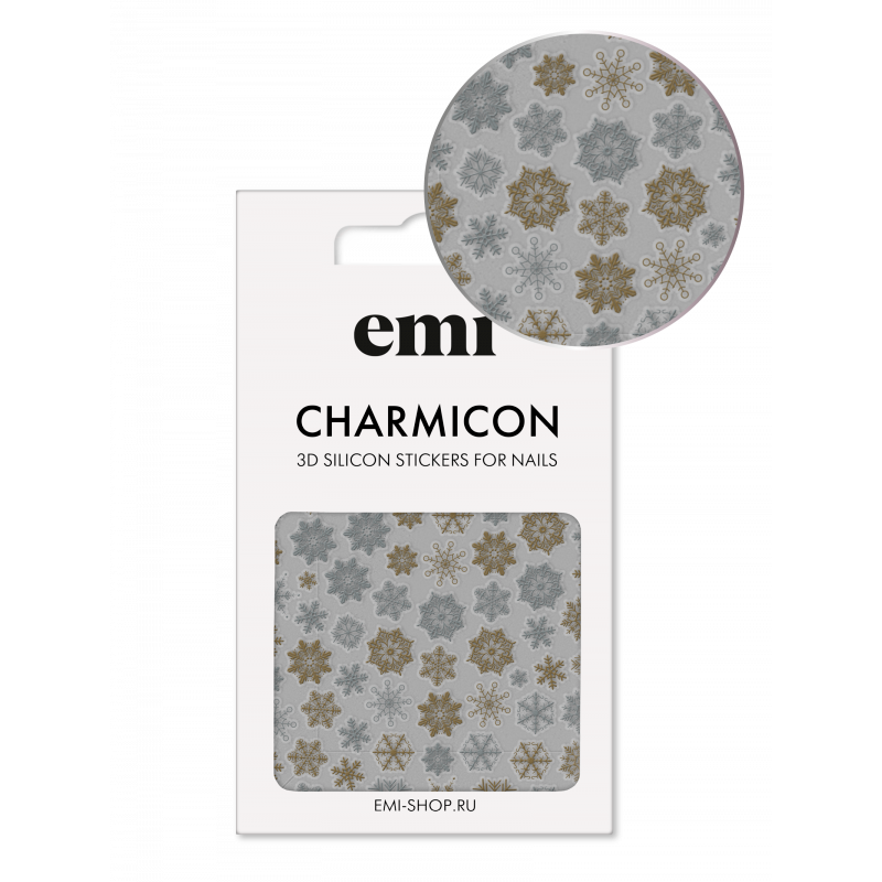 Силиконовые стикеры E.mi Charmicon 3D Silicone Stickers №151 Снежинки