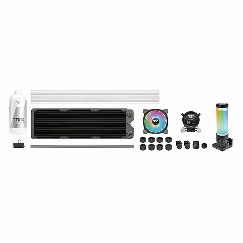 Pacific CLM360 Ultra Hard Tube LIQUID COOLING KIT/DIY LCS/MX2 Water block/Copper Radiator CLM360 /Riing Duo 120 Fan*3/Transparen