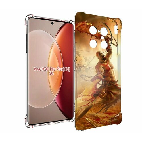 Чехол MyPads God Of War III для Vivo X90 Pro Plus задняя-панель-накладка-бампер чехол mypads god of war iii для vivo x80 pro задняя панель накладка бампер