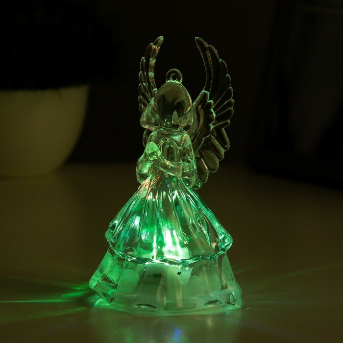RISALUX Ночник "Ангел" LED 1Вт RGB 3хLR44 прозрачный 5,5х6х11см - фотография № 4