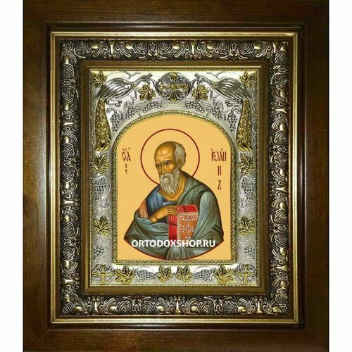 Икона Иоанн Богослов, 14x18 см, в деревянном киоте 20х24 см, арт вк-1988