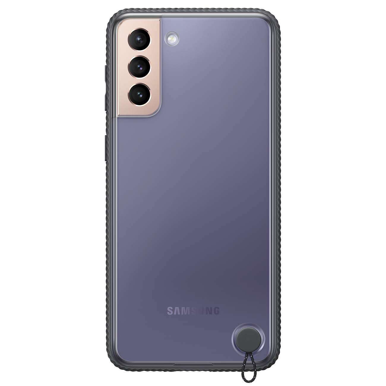Чехол (клип-кейс) SAMSUNG Protective Standing Cover, для Samsung Galaxy S21+, прозрачный/черный [ef-gg996cbegru] - фото №4