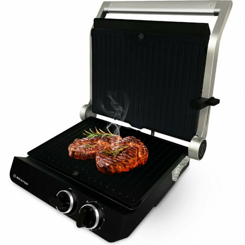 Гриль электрический BRAYER арт BR2009 черныйметаллик 2000Вт 1011000₽