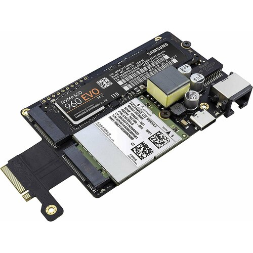 Плата интерфейсная Khadas M2X Extension Board M2X Extension Board for VIM3 & Edge-V, PoE Ethernet/NVMe SSD/4G LTE сетевой адаптер iocrest с m 2 на один порт 10 гбит с ethernet gigabit nic b key m key 10g 2 5g 1000m rj45 lan чип aqc107