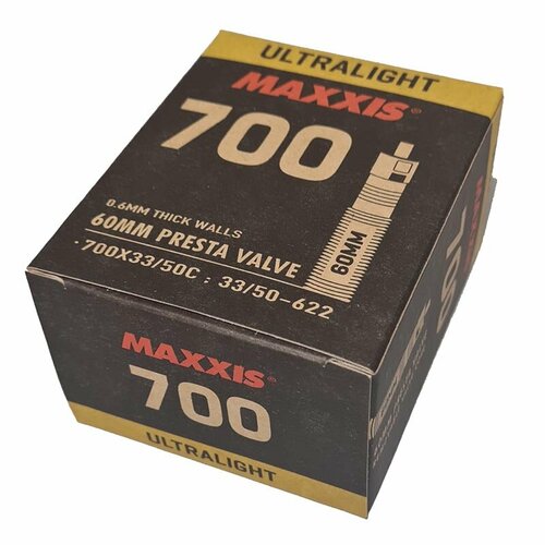 MAXXIS Велокамера MAXXIS ULTRALIGHT 700X33/50C (33/50-622) 0.6 LFVSEP60 (B-C)