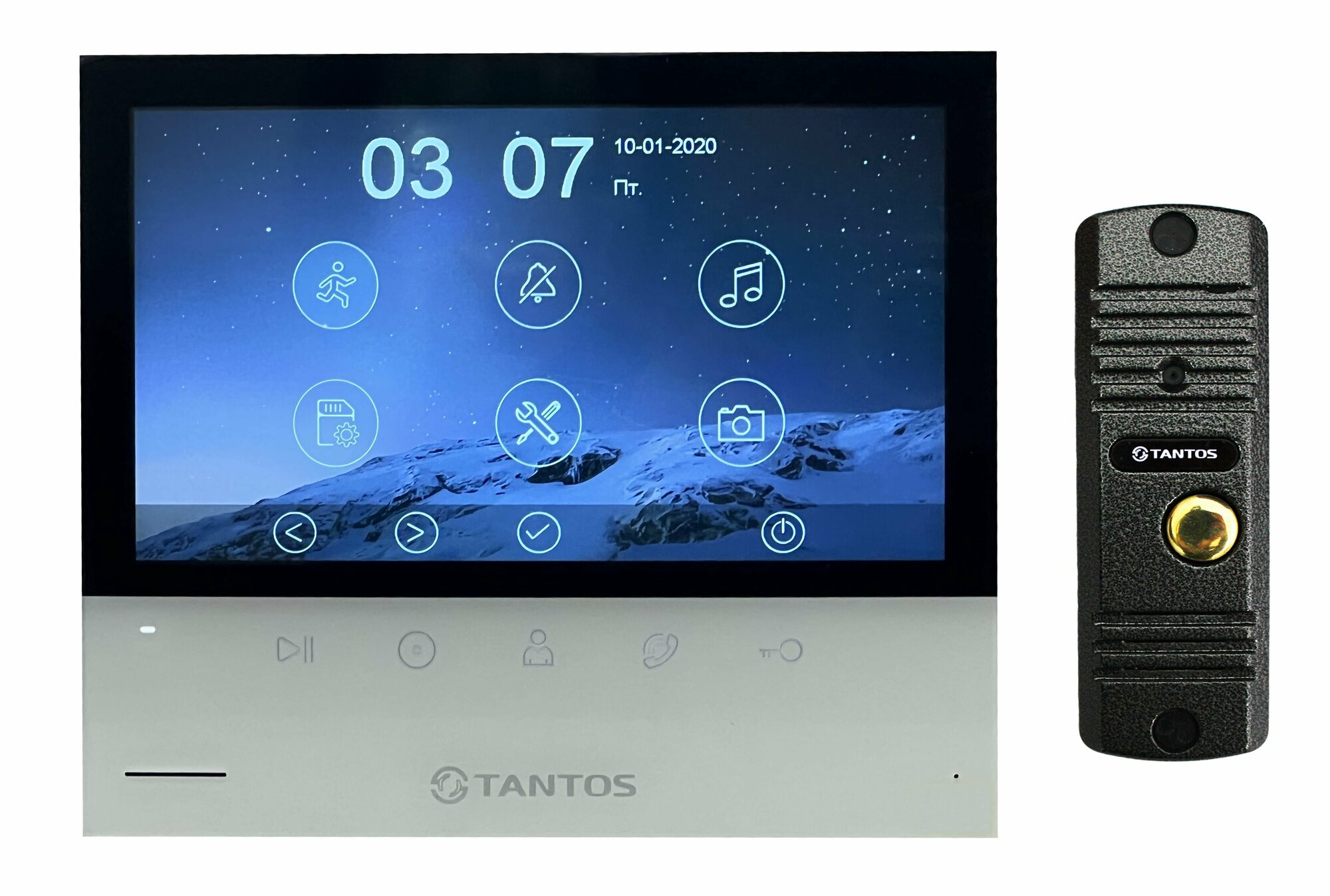 Tantos Selina HD M и Corban HD (асфальт) (комплект многофункционального домофона HD 7")