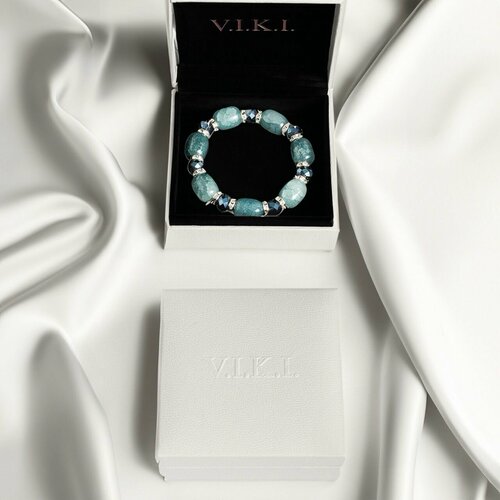 Браслет V.I.K.I., агат, голубой