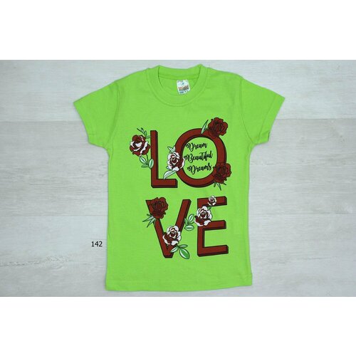 фото Футболка mimic, размер 128, зеленый