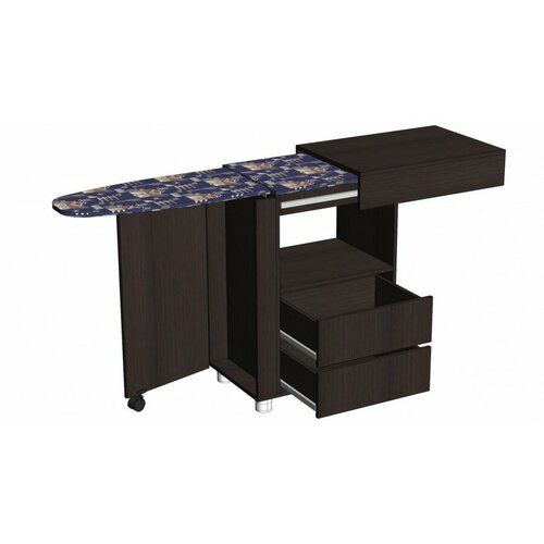 Стол-тумба с гладильной доской большой, цвет венге, 68х48х90 см