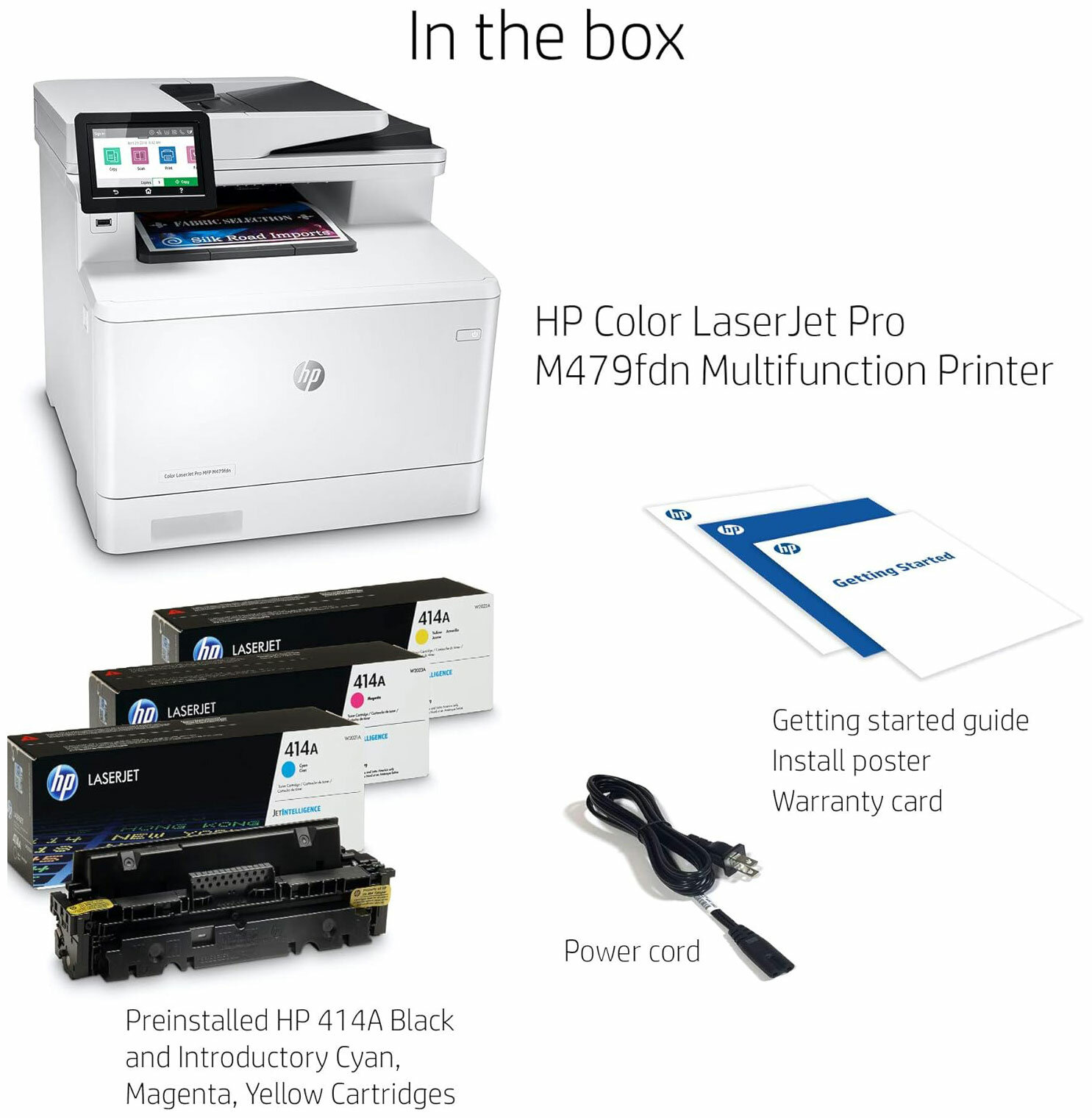 МФУ лазерный HP Color LaserJet Pro M479dw, A4, цветной, лазерный, белый [w1a77a] - фото №8