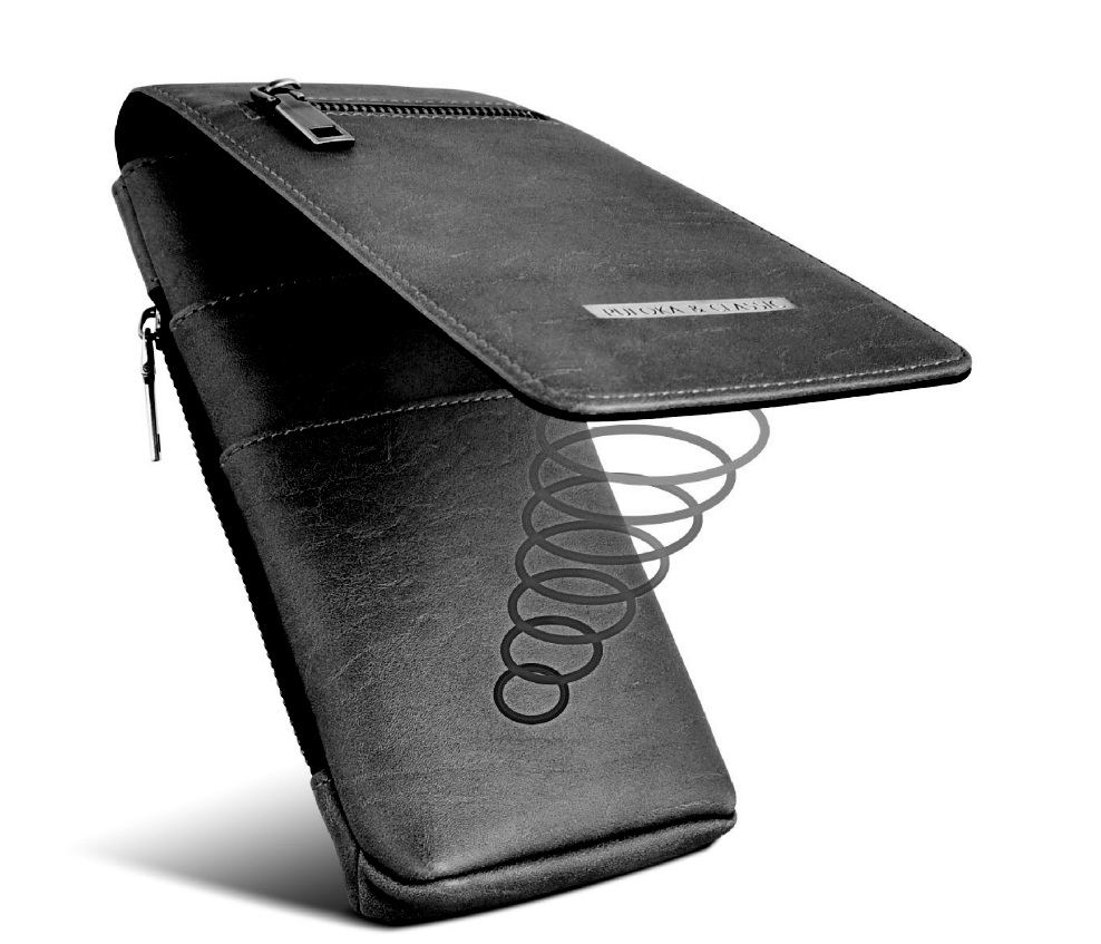 Чехол-сумка-кошелек-бумажник-портмоне MyPads Puloka & Classic для Doogee Note 59 5G с отделениями для двух телефонов, с магнитной крышкой, с ка.
