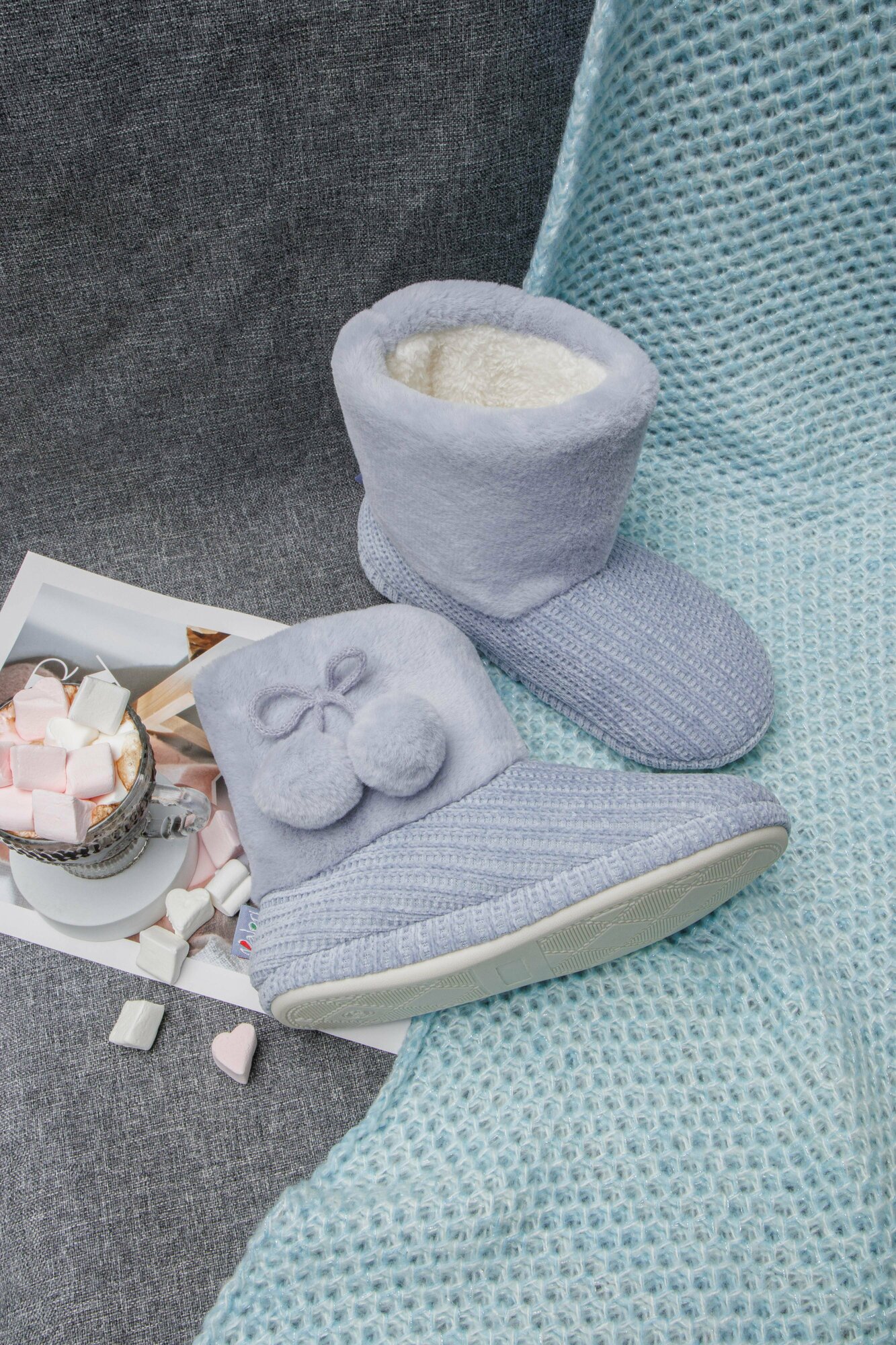 Чуни Valori тапочки-сапожки, размер 38, голубой — фото 1