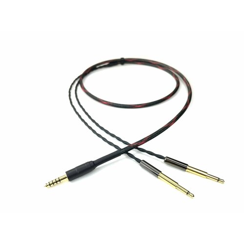 audiocrast hifi silver plated headphone upgrade cable for meze 99 classics focal elear t1p t5p t1 mdr z7 d600 d7100 headphones Кабель балансный авторский 2м для наушников Meze 99 Classics Neo Noir с позолоченным Jack 4,4mm Pentacon