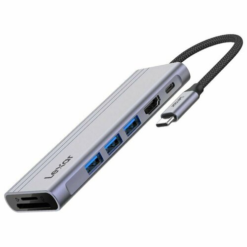 Многопортовый адаптер док-станция Lexar H31 7в1 USB-C хаб 3000₽