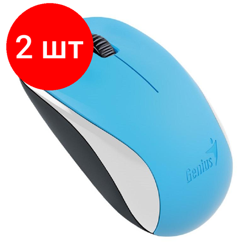 Комплект 2 штук Мышь компьютерная Genius NX-7000 беспроводная 1600 DPI USB24 GHz синий 397000₽
