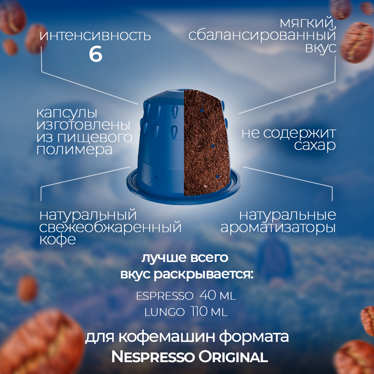 Кофе в капсулах для кофемашин Nespresso Original формат "Decaf Caramel, Vanilla, Irish Cream" 30 шт. Single Cup Coffee — фото 1