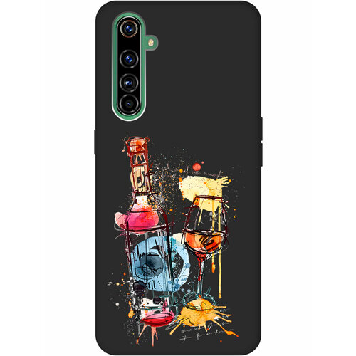 Матовый Soft Touch силиконовый чехол на realme X50 Pro, Рилми Х50 Про с 3D принтом Aquarelle Wine черный матовый soft touch силиконовый чехол на realme x50 pro рилми х50 про с 3d принтом patriot черный