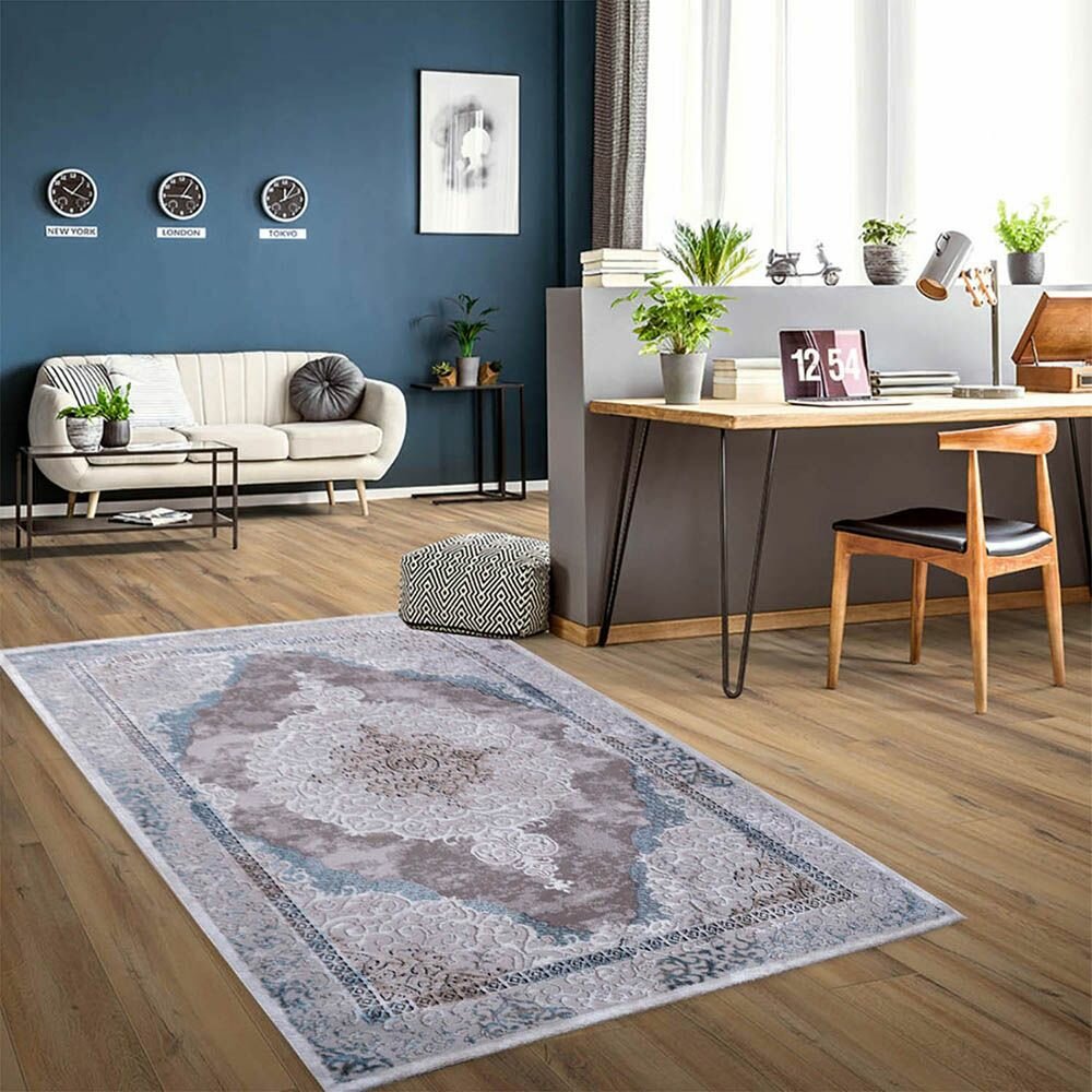 фото Ковер Calypso 8503PQ63 0,8х1,5 м серый-слоновая кость