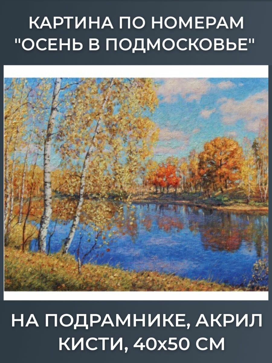 Картина по номерам "Осень в Подмосковье", на подрамнике, 40х50 см., акрил, кисти (662891) Brauberg - фото №17