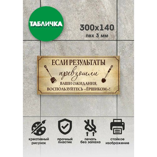 фото Табличка на туалет 30х14см, оригинальная, смешная, стильная гкм