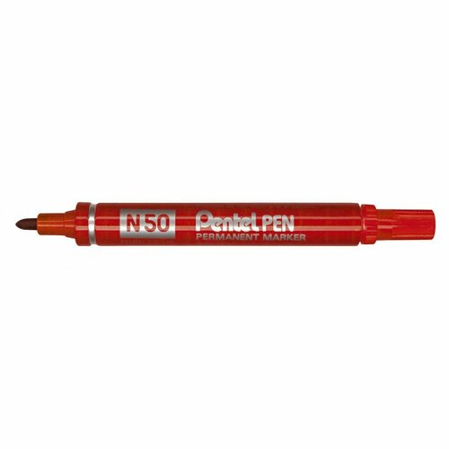 Pentel Маркер перманентный Pentel Pen 4.3 мм пулевидный 12 шт. N50-BE красный