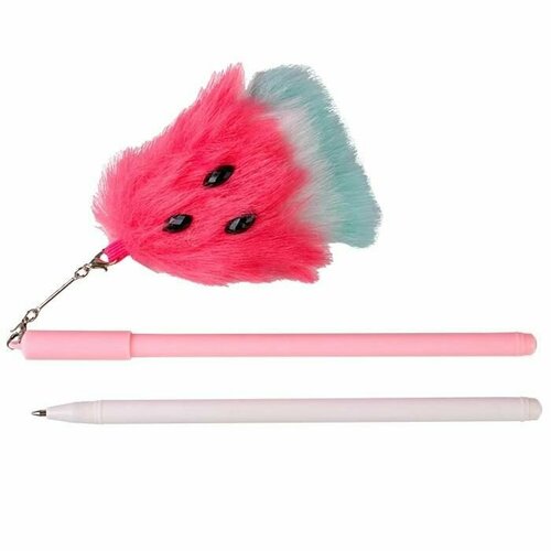 Ручка детская шариковая 0,7мм механическая Арбуз синяя Ассорти (32969) (24 шт.)