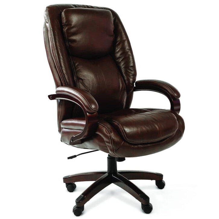 Кресло офисное Chairman 408 кожа/экокожа PU brown