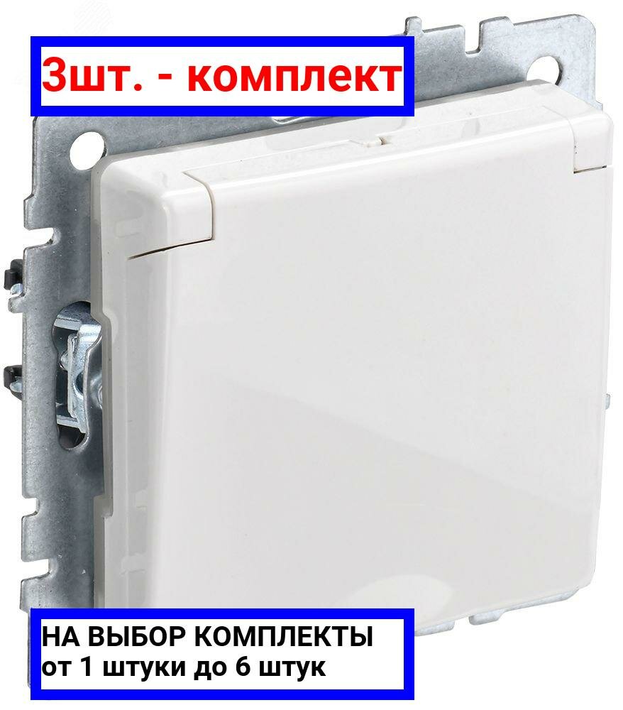 фото Розетка IEK BR-R16-16-ХХ BRITE, 16 А, с защитной шторкой, с заземлением
