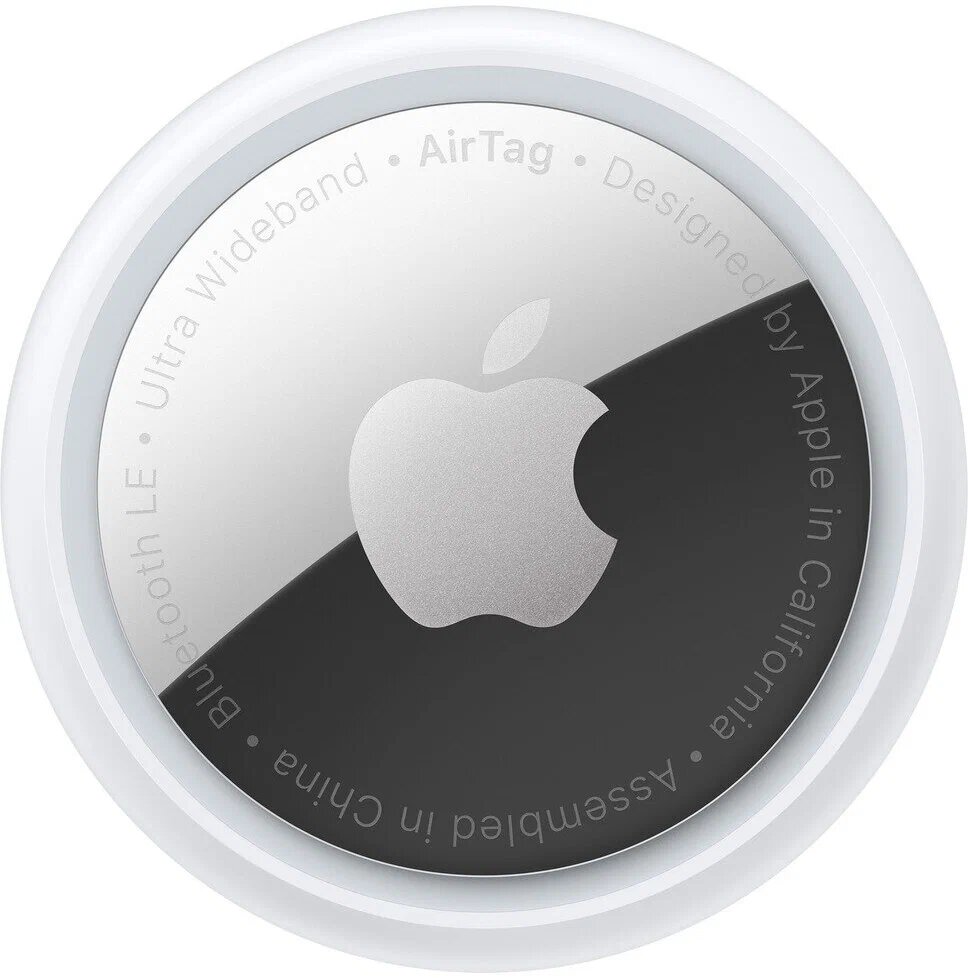 Новый трекер Apple AirTag 1 шт, белый/серебристый