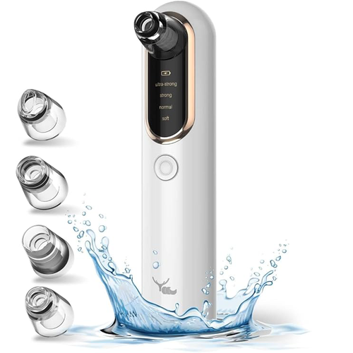 Вакуум для удаления угрей очиститель пор с 4 насадками пылесос для удаления прыщей перезаряжаемая насадка для удаления угрей акне комедонов и угрей электрический прибор для очистки лица 351700₽