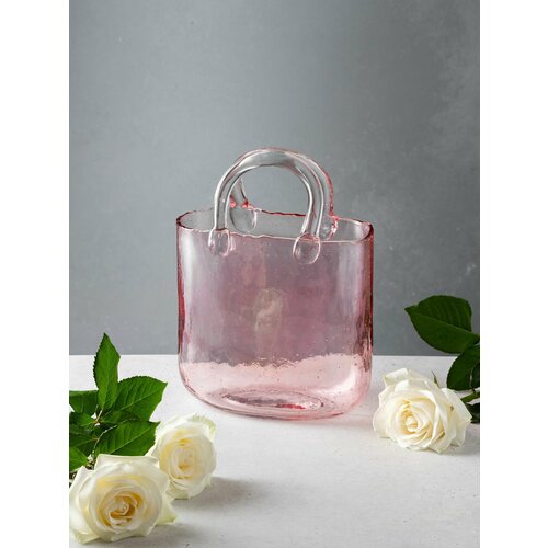 Ваза сумка стеклянная интерьерная премиум 3000₽