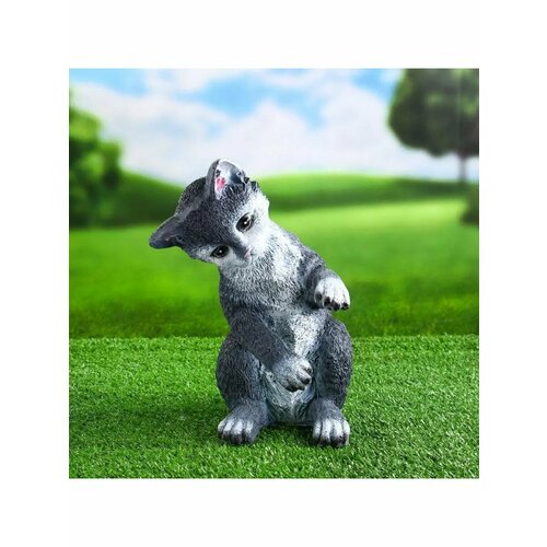 Садовая фигура Котёнок Васька серый 16х19х26см 1635₽