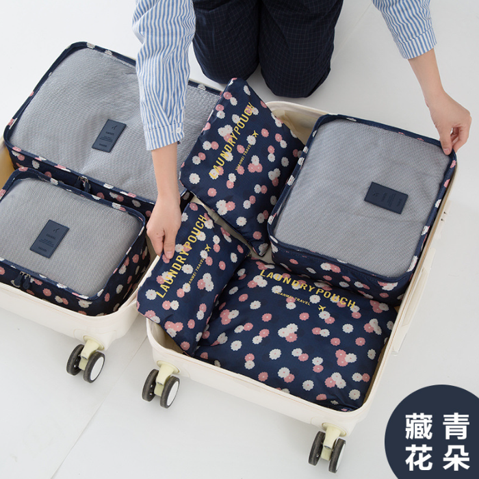 фото Органайзеры для путешествий в чемодан 6 в 1 шт, для хранения вещей одежды и белья, дорожный набор