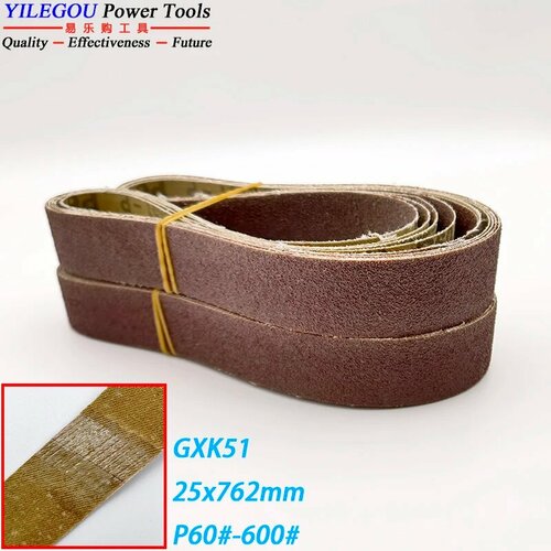 Шлифовальные ленты NoEnName_Null 5 шт 25x762мм P60-1000 для металла дерева GXK51 5 Pieces Grit 80 761₽