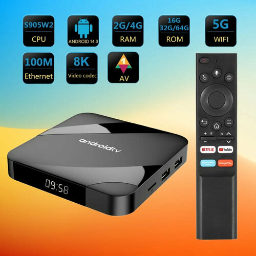 Сетевой проигрыватель TV98-- Android 1 ГБ8 ГБ Wi-Fi черный 305000₽