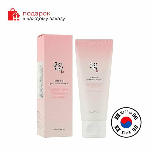 BEAUTY OF JOSEON Мягкий отшелушивающий гель-гоммаж для лица с гидролатом цветов абрикоса удаляет загрязнения и излишки себума увлажняет выравнивает текстуру apricot blossom peeling gel 2229₽