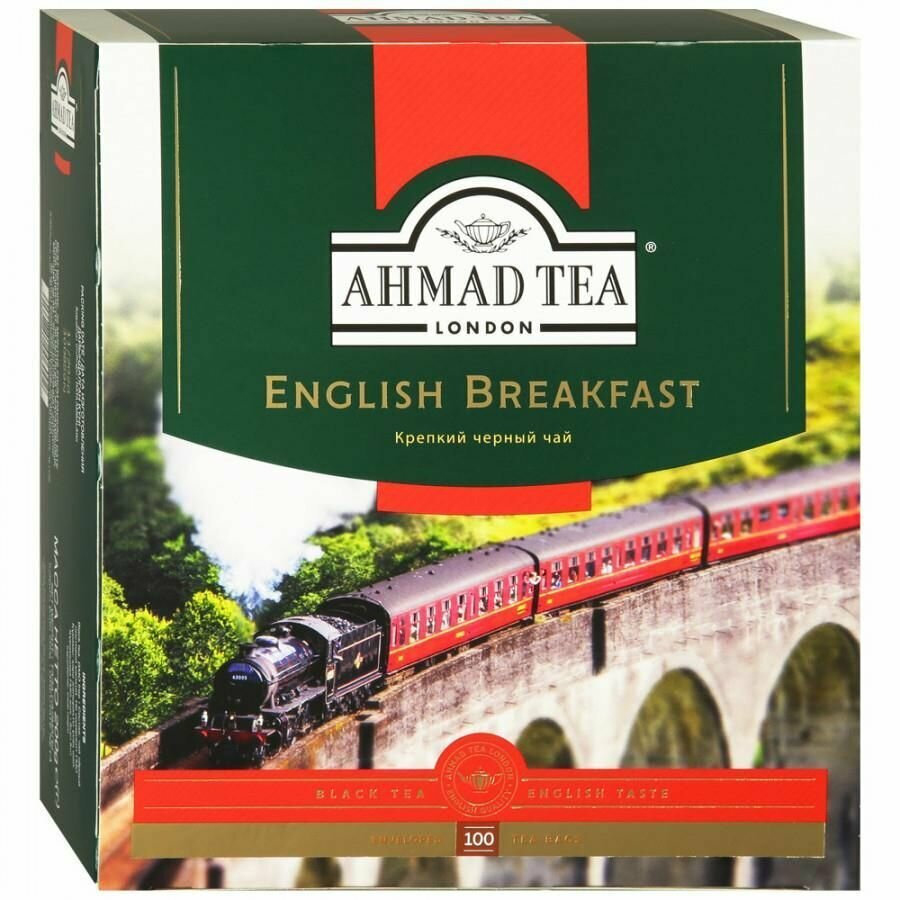 Ahmad Tea Чай в пакетиках черный English Breakfast. Английский завтрак, 100 пакетиков по 2 г