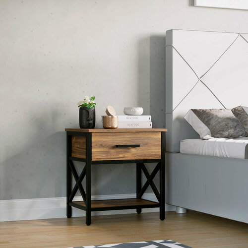 Тумба прикроватная для прихожей офисная Лофт 50х40х55 см Дуб Чарльстон 11220₽