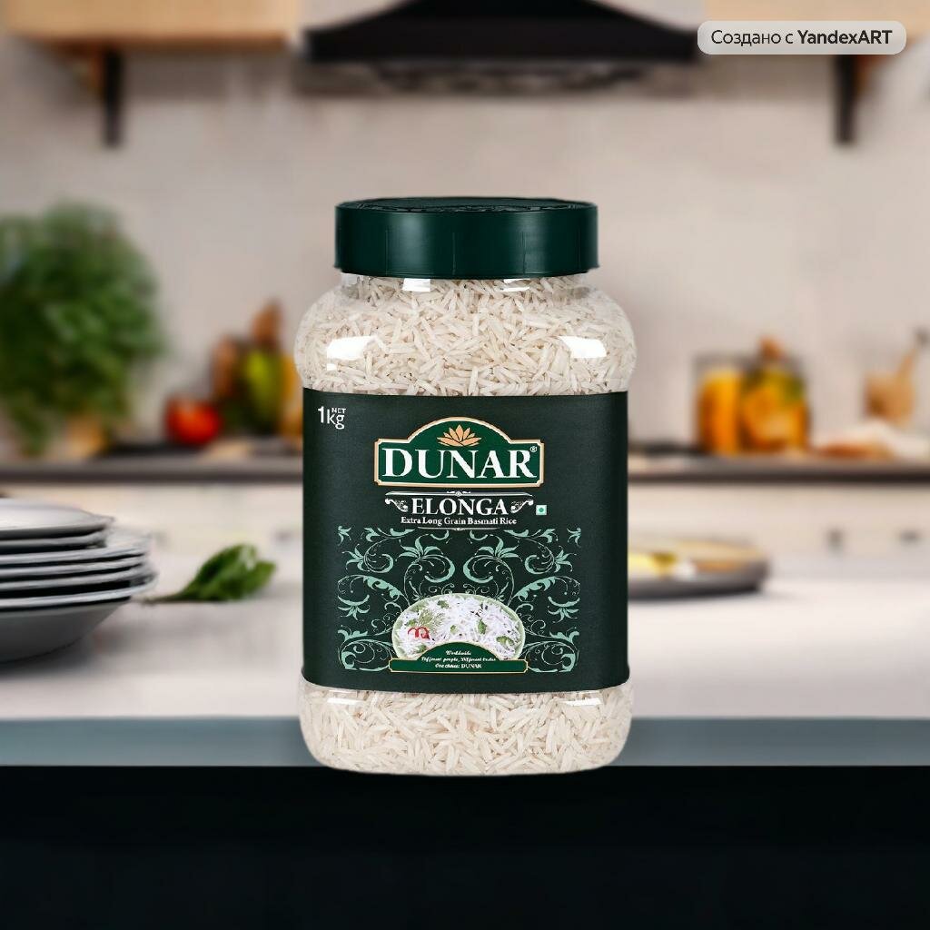 Рис басмати Элонга Dunar 1 кг индия для плова и варки длиннозерный белый