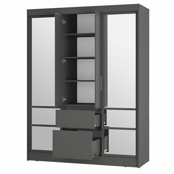 Шкаф-купе ШКК-06 «Симпл» (Графит) 160х58х210 — фото 1