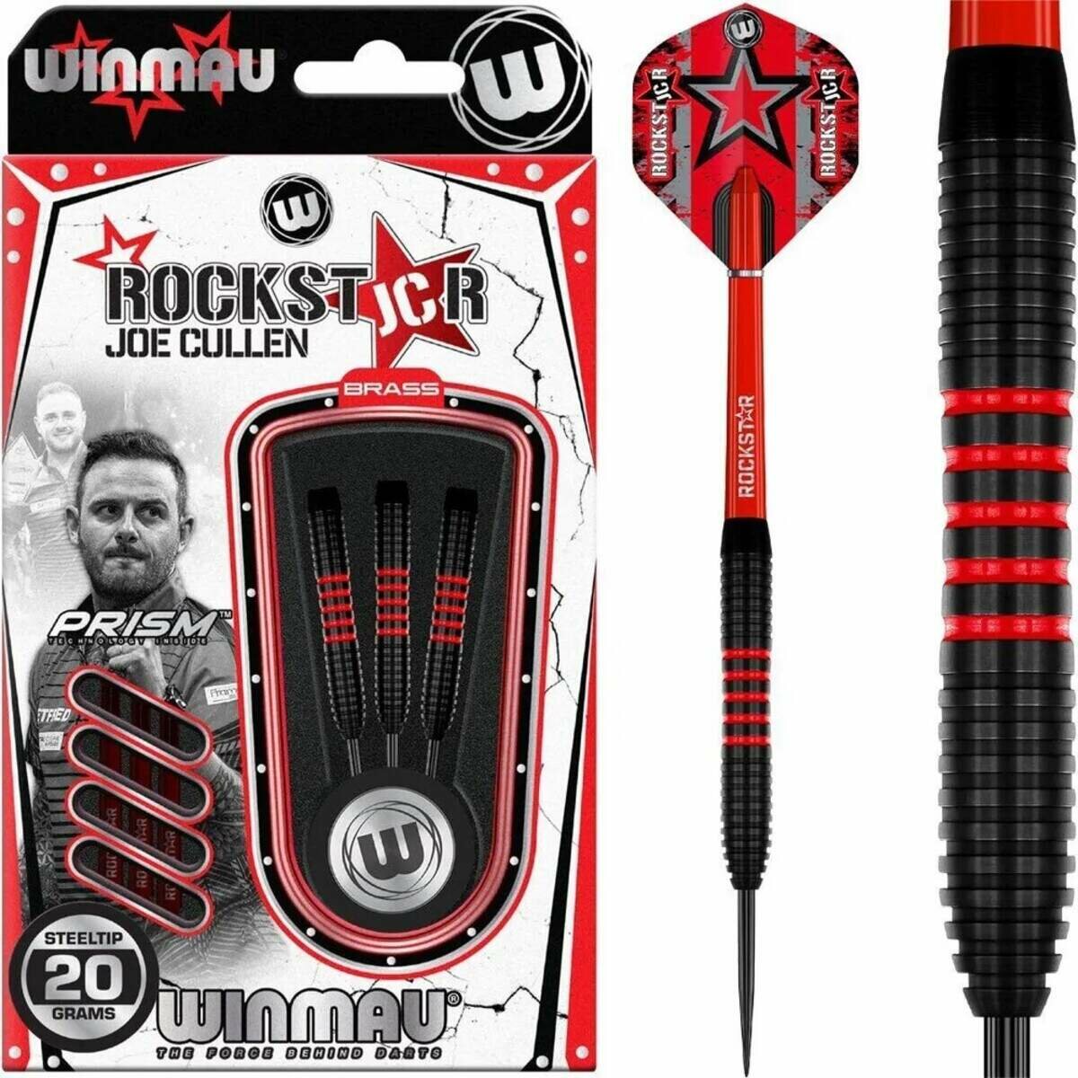 Дротики для дартс Winmau Joe Cullen Rockstar steeltip 20 г, латунь (2621) — фото 1