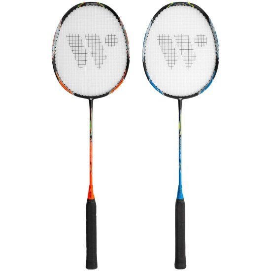 Набор для бадминтона Wish Fusiontec 2 ракетки и 2 волана синий оранжевый