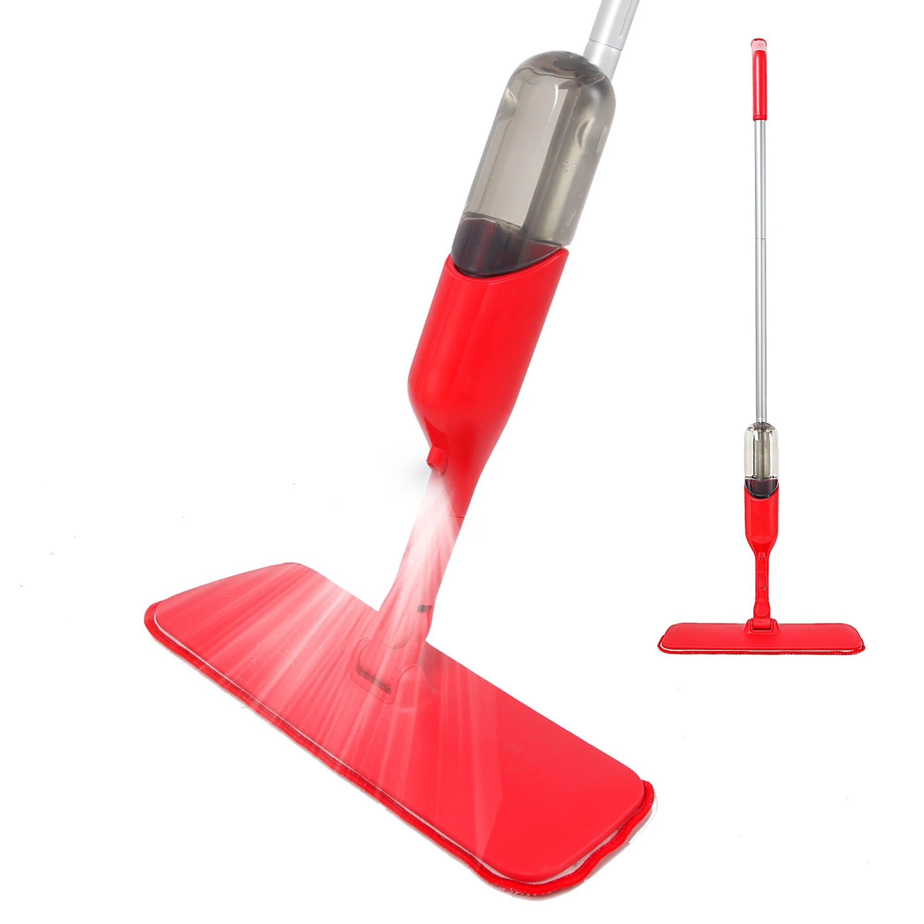 Швабра "Healthy Spray Mop", распылитель, микрофибра, красная